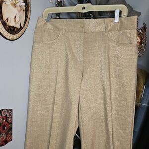 Karen Kane Shimmering Gold Crop/shorts